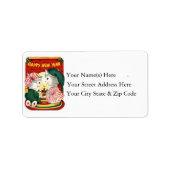  Happy New Year Kittens Adres Label (Voorkant)
