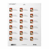  Happy New Year Kittens Adres Label (Full Sheet)