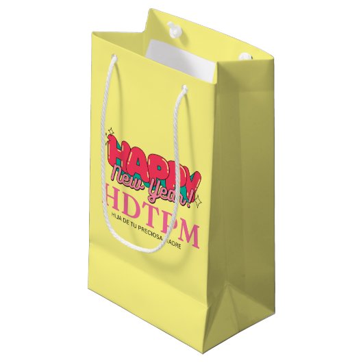 HAPPY NEW YEAR KLEIN CADEAUZAKJE (Voorkant Gekanteld)