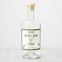 Happy New Year-klok, Pet, Confetti, Custom Champa