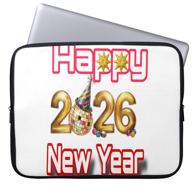 Happy New year  Laptop Sleeve (Voorkant)