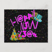 HAPPY NEW YEAR LEET FEESTDAGENKAART (Voorkant)