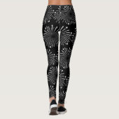 Happy New Year leggings voor zwarte en witte feest (Achterkant)