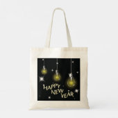 Happy New Year Lightbulbs Canvas tas (Achterkant)