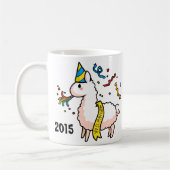 Happy New Year Llama Koffiemok (Links)