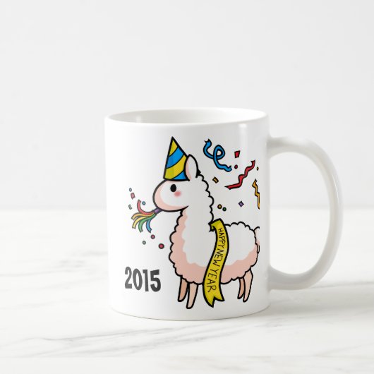 Happy New Year Llama Koffiemok (Rechts)