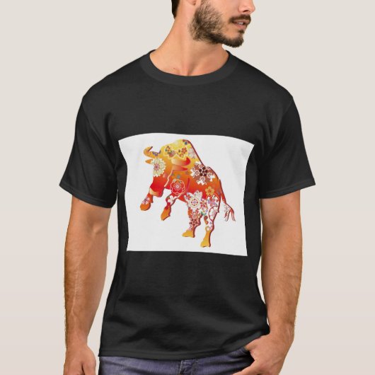 Happy New Year Lucky Bull T-shirt (Voorkant)