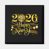 Happy New Year Matching New Year Eve Party Disco B Magneet (Voorkant)
