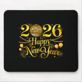 Happy New Year Matching New Year Eve Party Disco B Muismat (Voorkant)