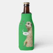 Happy New Year Meerkat Bottle Cooler Green (Fles Voorkant)