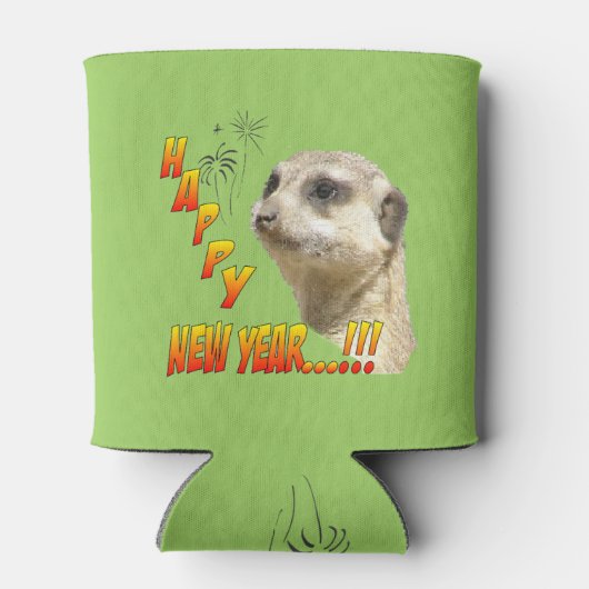 Happy New Year Meerkat Koelbox  Blikjeskoeler (Achterkant)