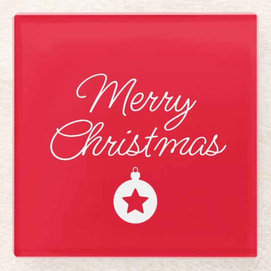 Happy New Year Merry Christmas Holiday Season Glazen Onderzetter (Voorkant)