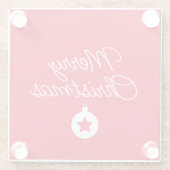 Happy New Year Merry Christmas Holiday Season Glazen Onderzetter (Achterkant)