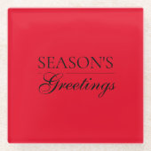 Happy New Year Merry Christmas Holiday Season Glazen Onderzetter (Voorkant)