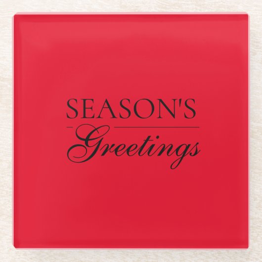 Happy New Year Merry Christmas Holiday Season Glazen Onderzetter (Voorkant)