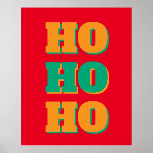 Happy New Year Merry Christmas Holiday Season HoHo Poster (Voorkant)