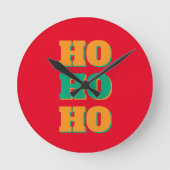 Happy New Year Merry Christmas Holiday Season HoHo Ronde Klok (Voorkant)