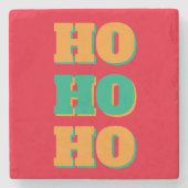 Happy New Year Merry Christmas Holiday Season HoHo Stenen Onderzetter (Voorkant)