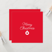 Happy New Year Merry Christmas Holiday Season Kaart (Voorkant / Achterkant in situ)