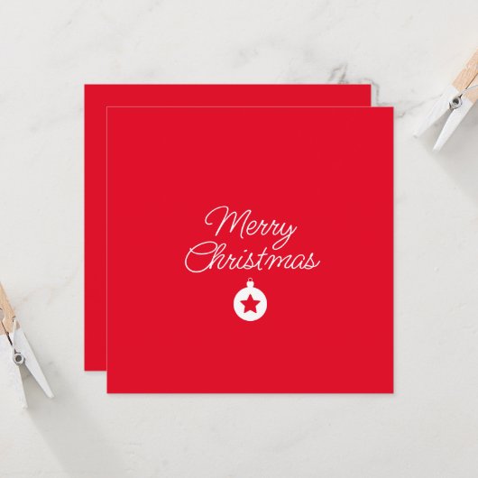 Happy New Year Merry Christmas Holiday Season Kaart (Voorkant / Achterkant in situ)