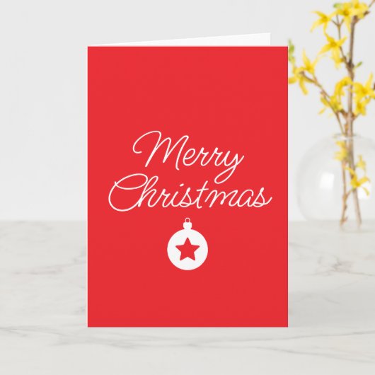 Happy New Year Merry Christmas Holiday Season Kaart (Gele Bloem)