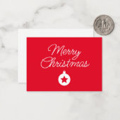 Happy New Year Merry Christmas Holiday Season Notitiekaartje (Voorkant / Achterkant in situ)