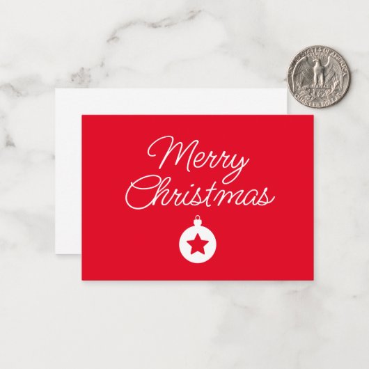 Happy New Year Merry Christmas Holiday Season Notitiekaartje (Voorkant / Achterkant in situ)