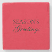 Happy New Year Merry Christmas Holiday Season Stenen Onderzetter (Voorkant)