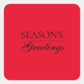 Happy New Year Merry Christmas Holiday Season Vierkante Sticker (Voorkant)