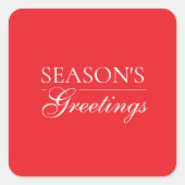 Happy New Year Merry Christmas Holiday Season Vierkante Sticker (Voorkant)