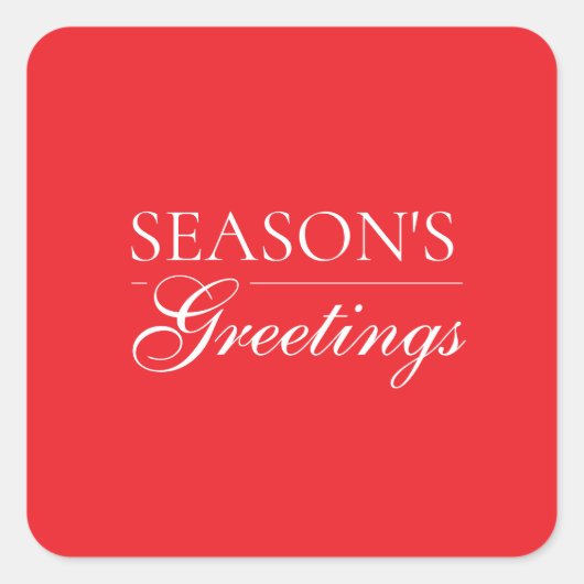 Happy New Year Merry Christmas Holiday Season Vierkante Sticker (Voorkant)