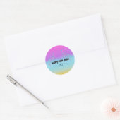 Happy New year met jaartekst Klassieke ronde Stick Ronde Sticker (Envelop)