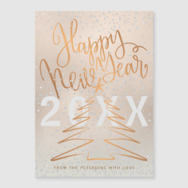 Happy New Year Metallic Copper Roos Gold