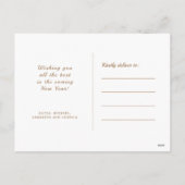 Happy New Year Metallic Copper Roos Gold Feestdagenkaart (Achterkant)