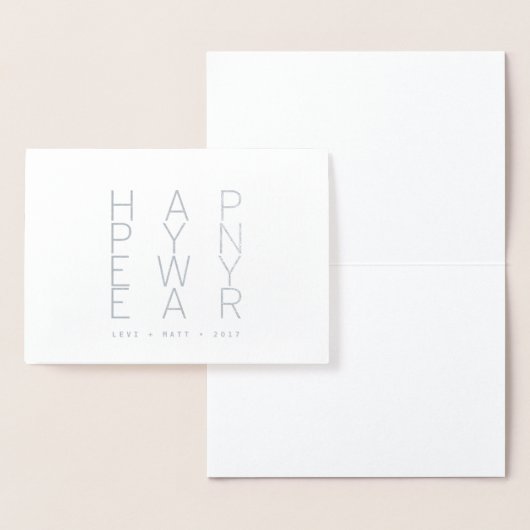 HAPPY NEW YEAR MINIMAL BOX FOLIE KAARTEN (Display)