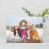 Happy New Year Minimalist Chic Photo Card 4 Kaart (Staand voorkant)