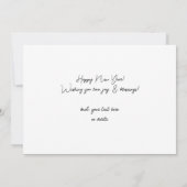 Happy New Year Minimalist Chic Photo Card 4 Kaart (Achterkant)