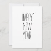 Happy New Year - minimalistic typography card Feestdagenkaart (Voorkant)