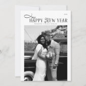 Happy New Year Modern Chic Stylish Photo Collage Feestdagenkaart (Voorkant)