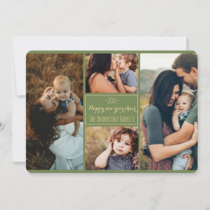 Happy New Year Modern Family Photo Collage Review Feestdagenkaart