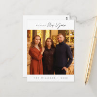 Happy New Year, Modern Greeting Family Foto