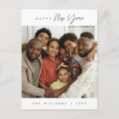 Happy New Year, Modern Greeting Family Photo Postc Briefkaart (Voorkant)