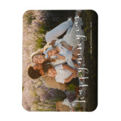 Happy New Year Modern Script Gold Starburst Foto Magneet (Verticaal)