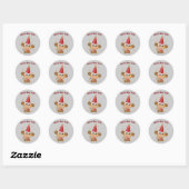 Happy New Year Monkey Ronde Sticker (Vel)