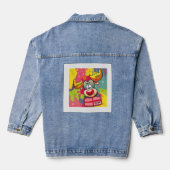 Happy New Year Moose - Feestelijke feestviering On Denim Jacket (Achterkant)