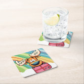 Happy New Year Moose - Feestelijke feestviering On Kartonnen Onderzetters (Insitu)