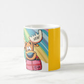 Happy New Year Moose - Feestelijke feestviering On Koffiemok (Voorkant rechts)