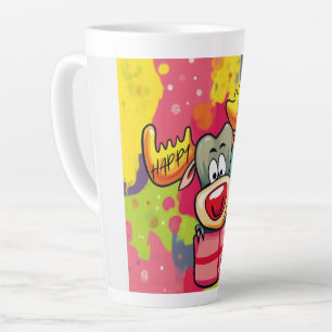Happy New Year Moose - Feestelijke feestviering On Latte Mok