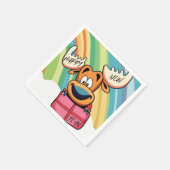 Happy New Year Moose - Feestelijke feestviering On Servet (Hoek)