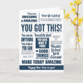 Happy New Year Motivatie quotes Kaart (Gele Bloem)